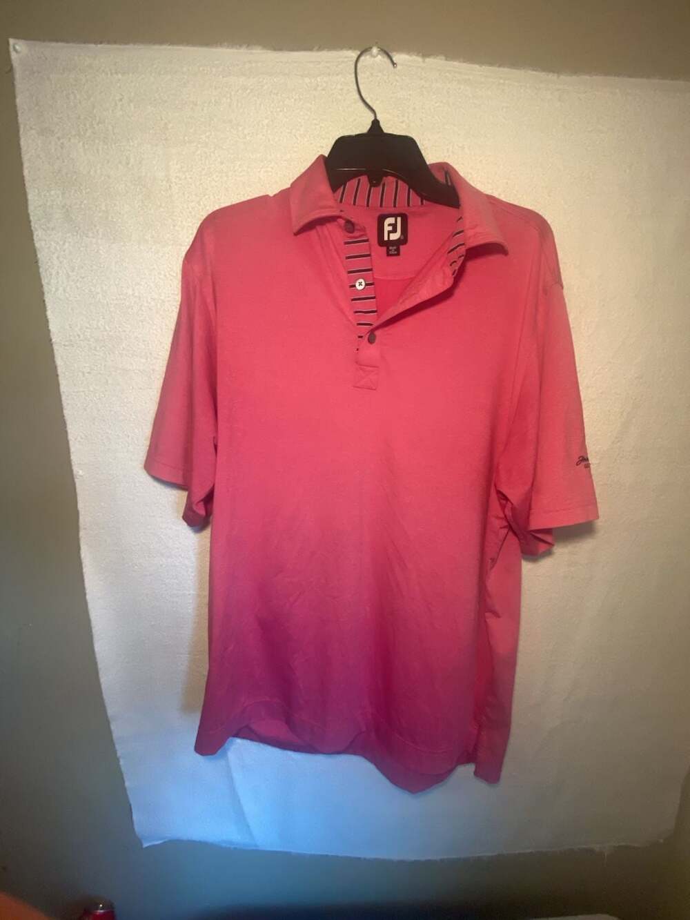FootJoy Jimmie Austin Golf Club Pink Short Sleeve Performance Polo Shirt